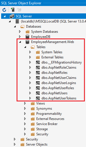 asp.net core identity tables