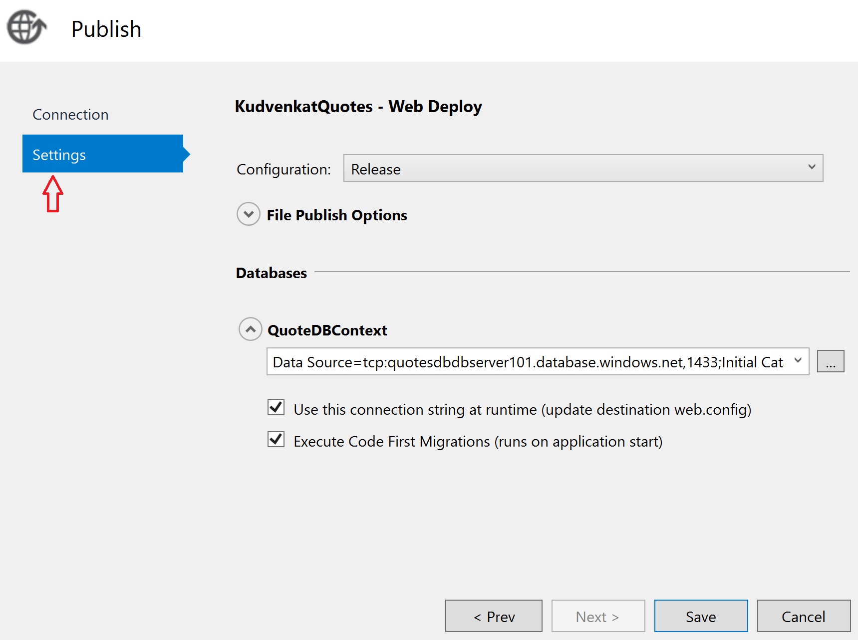 azure sql database code first migrations