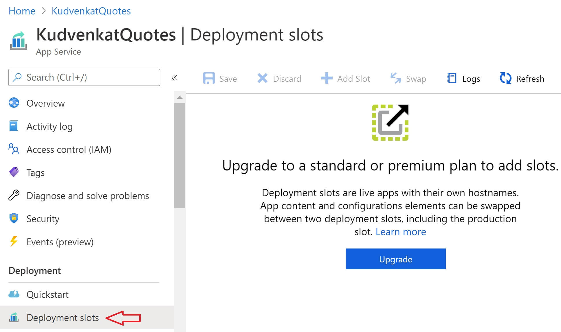 azure deployment slots