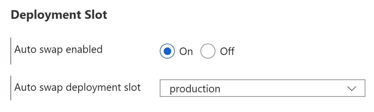 azure deployment slots auto swap