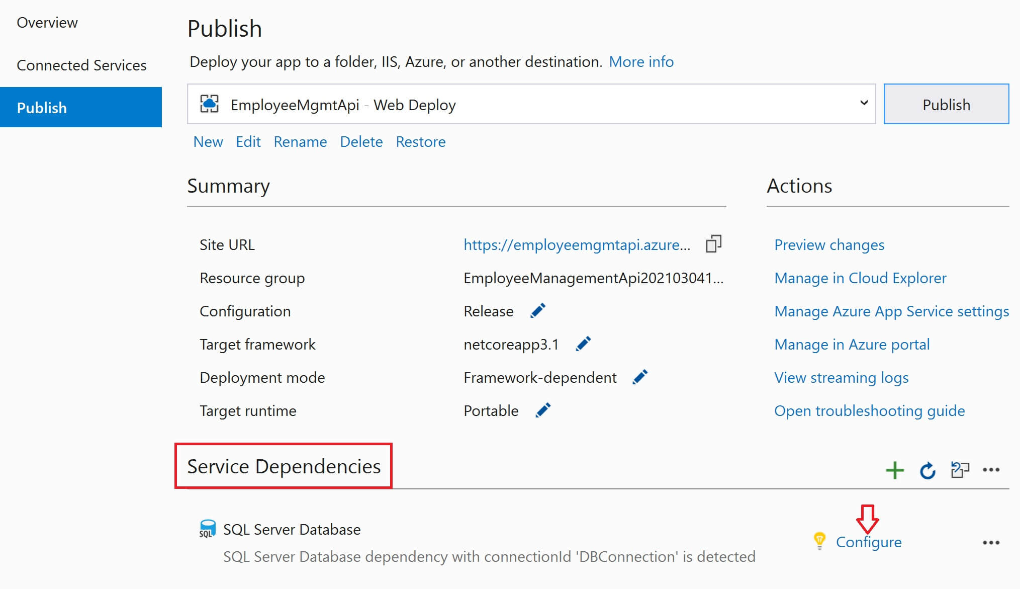 azure publish rest api