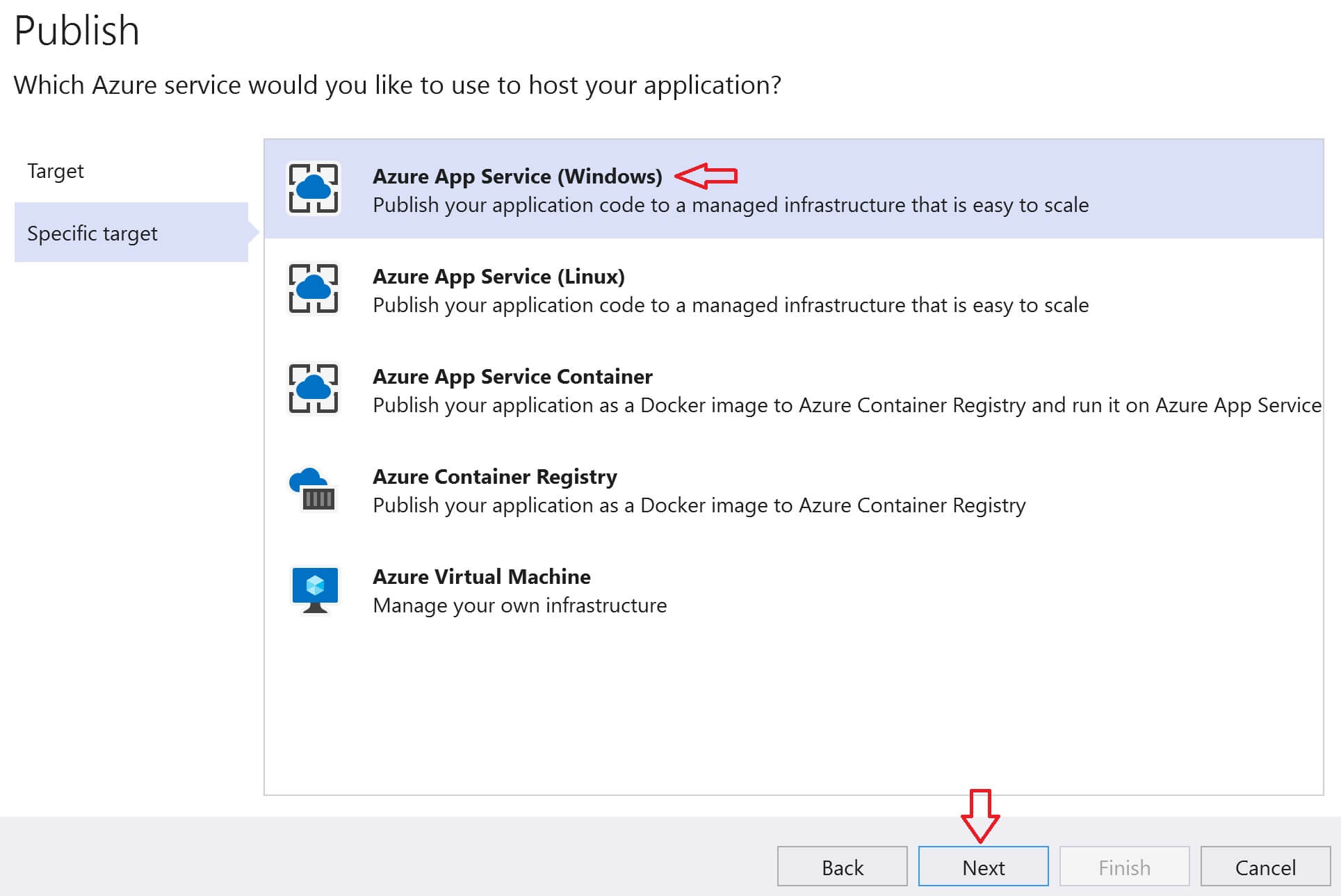 deploy asp.net core web api to azure