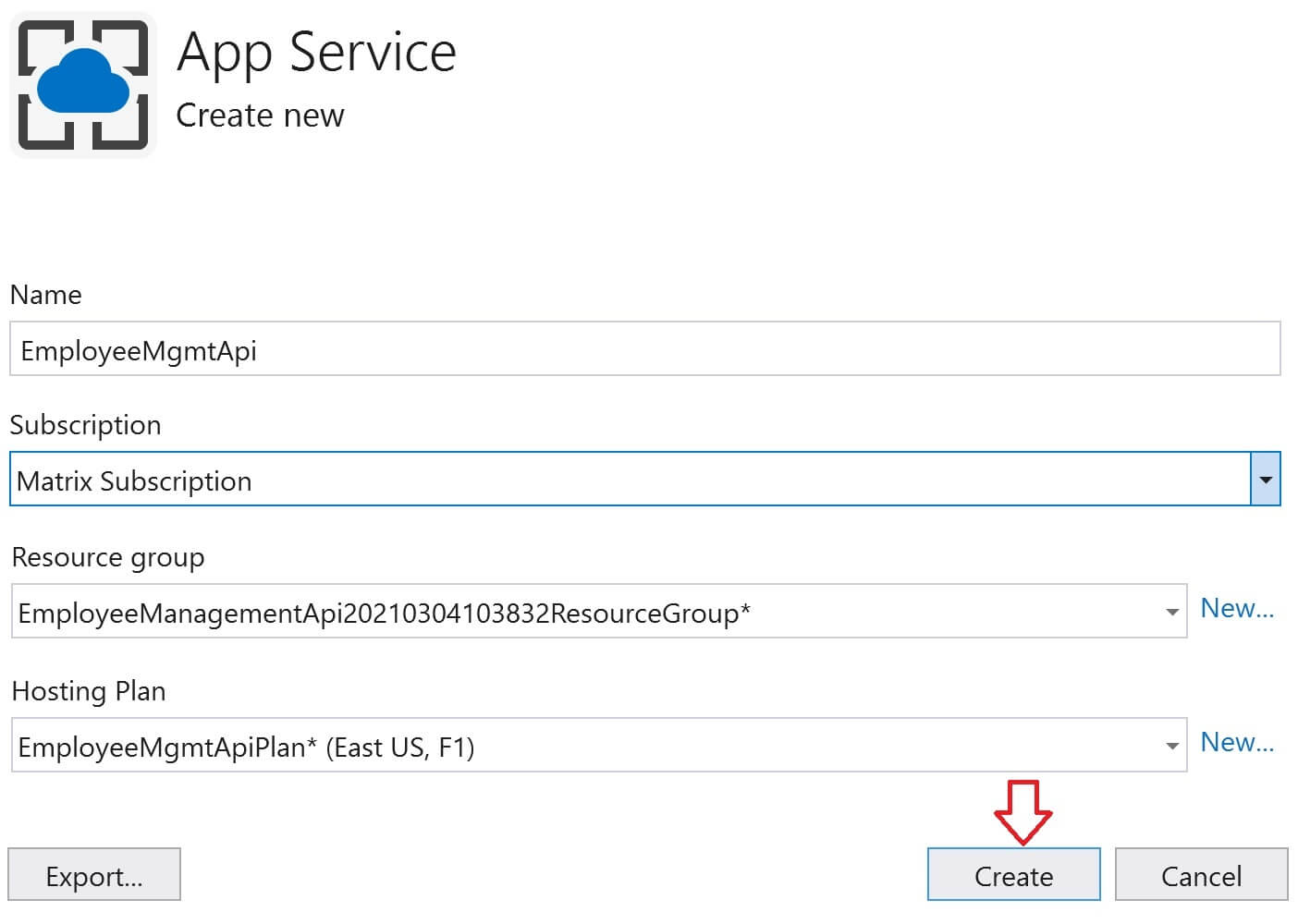 deploy rest api to azure app service