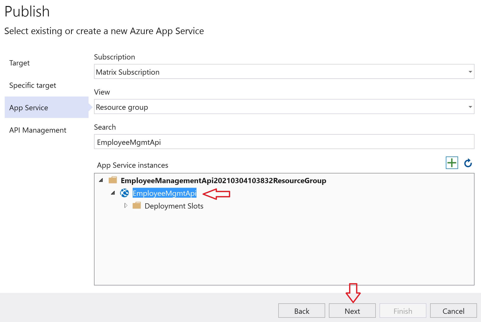 c# rest api deployment in azure