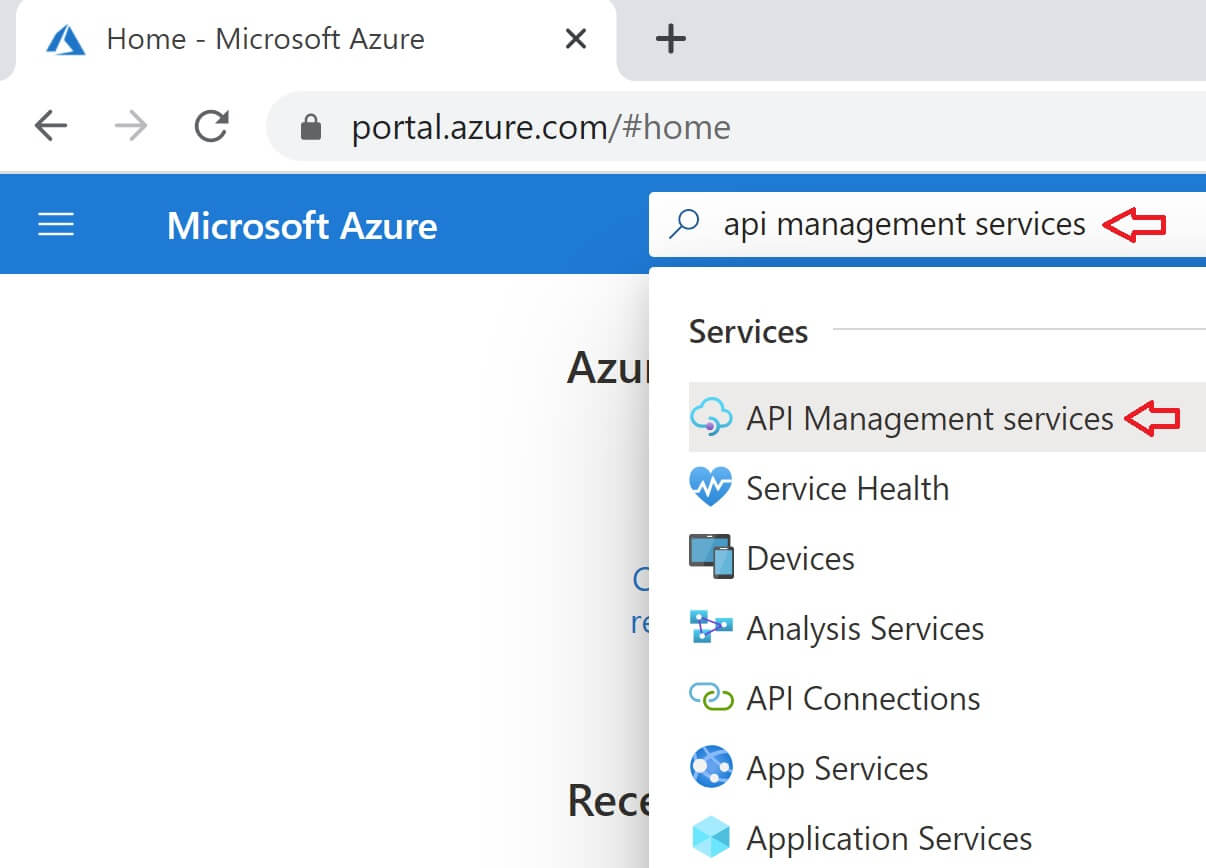 create api management service in azure