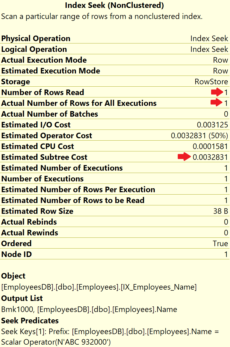 index seek in sql server with example