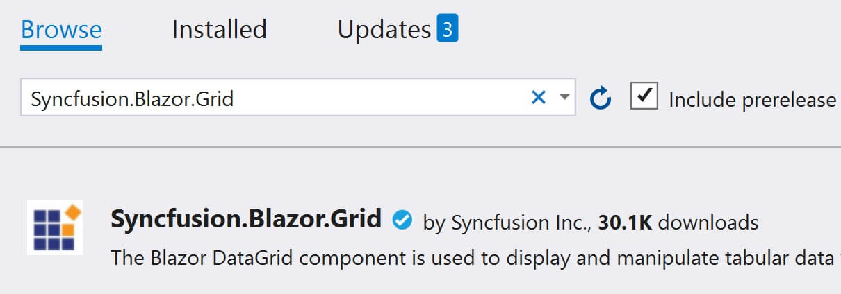 using syncfusion blazor components