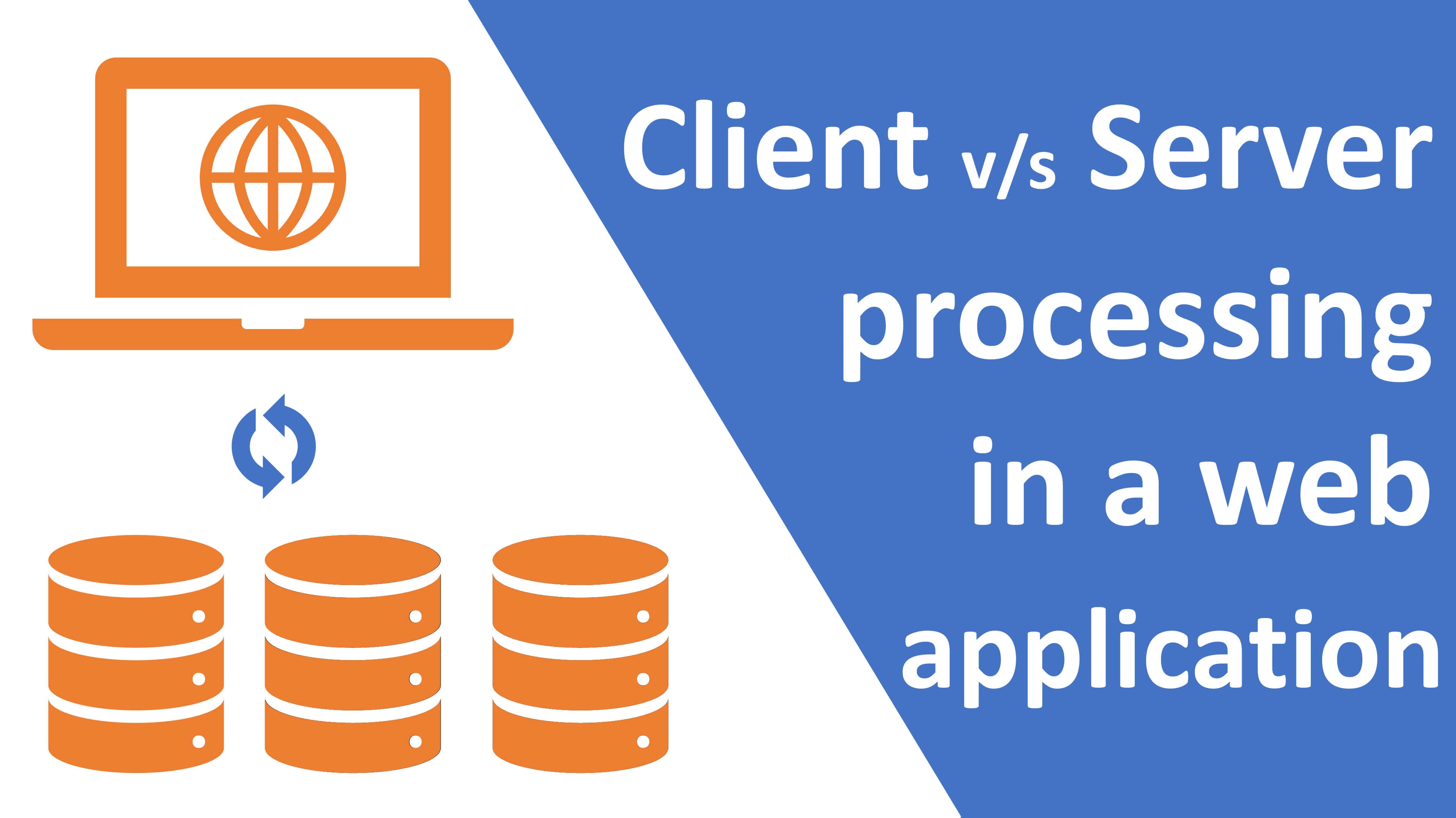 web application client vs server side processing