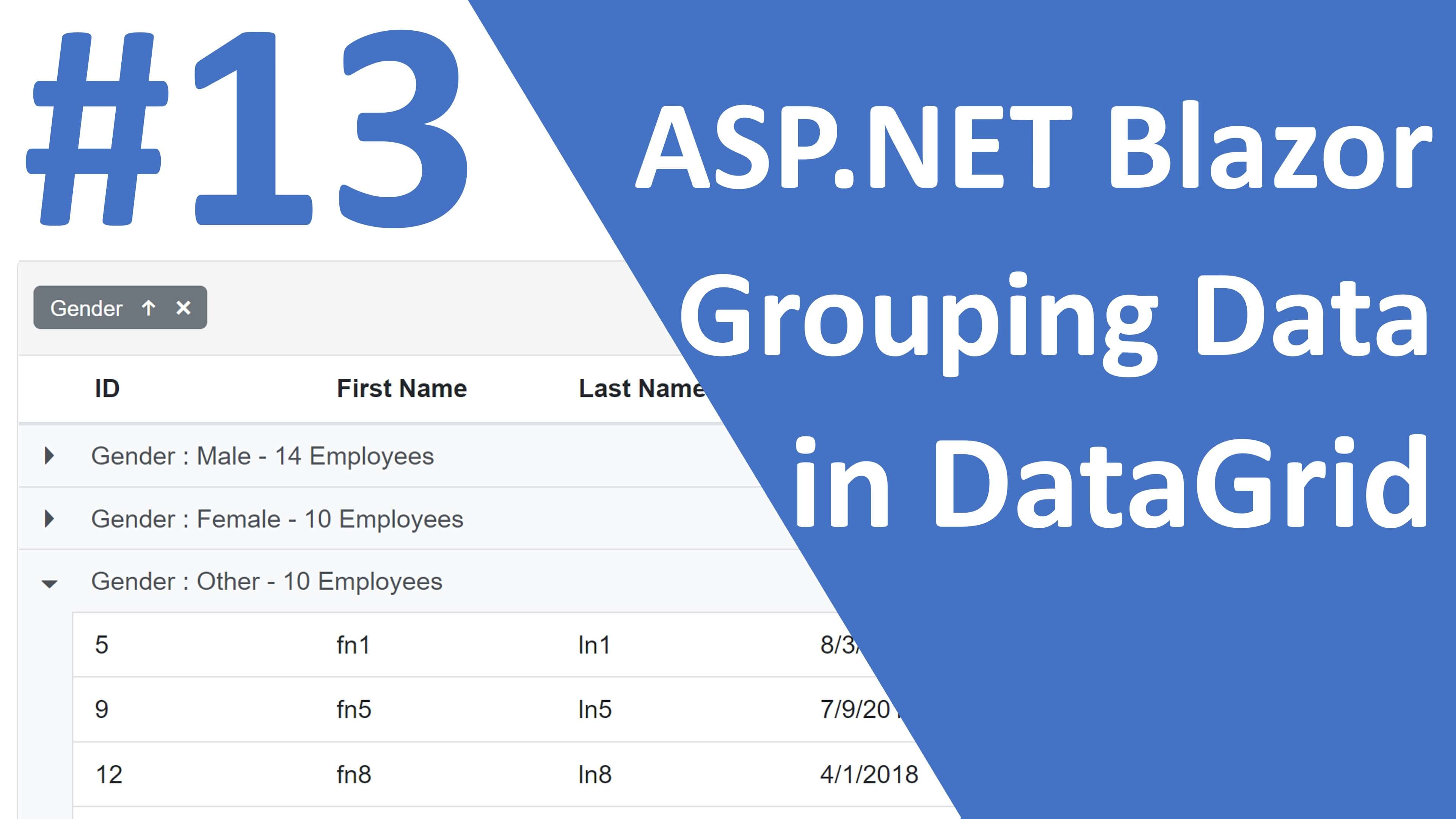 asp.net core blazor grouping data