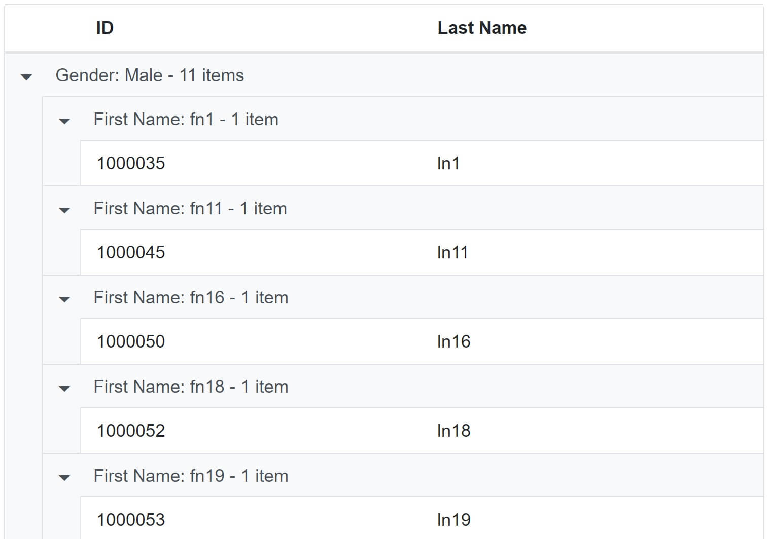 blazor datagrid grouping example