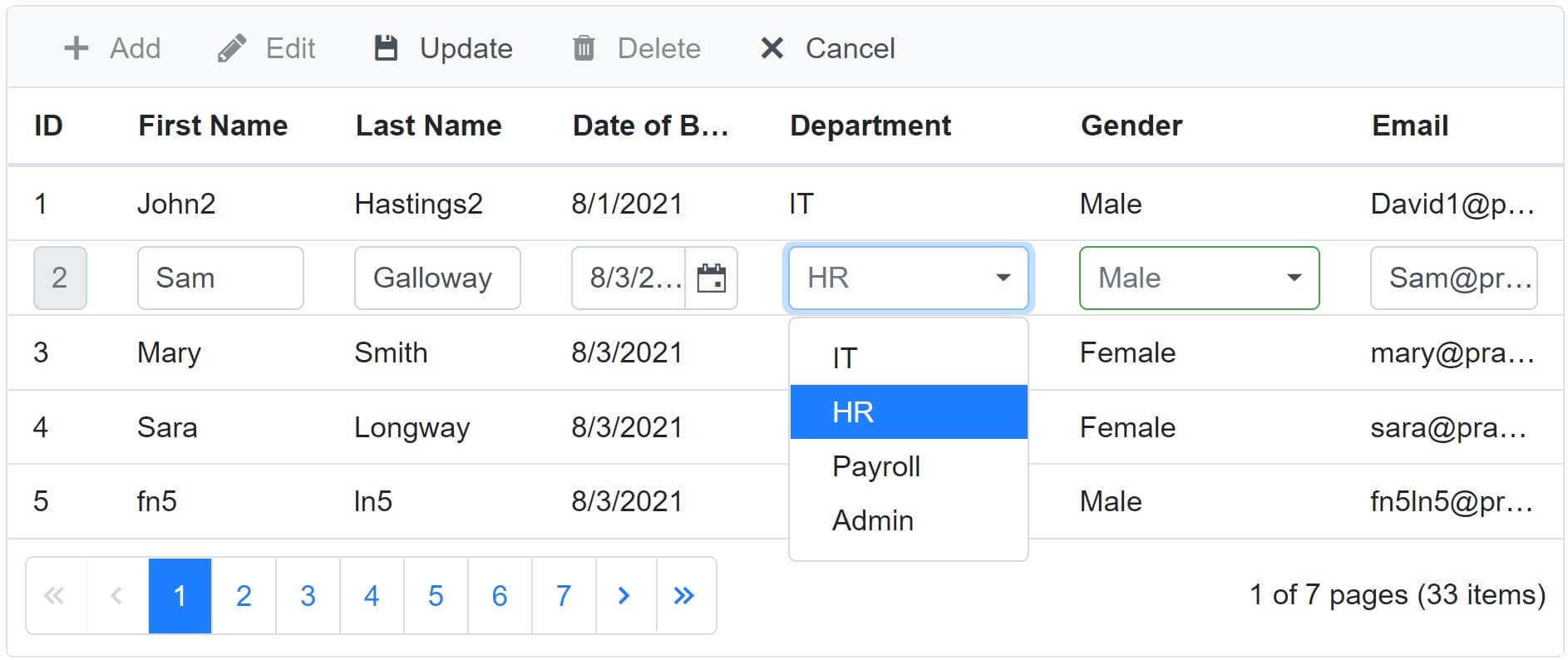 asp.net blazor dropdownlist from database