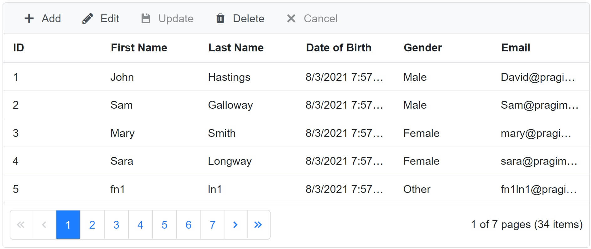 blazor datagrid crud operations