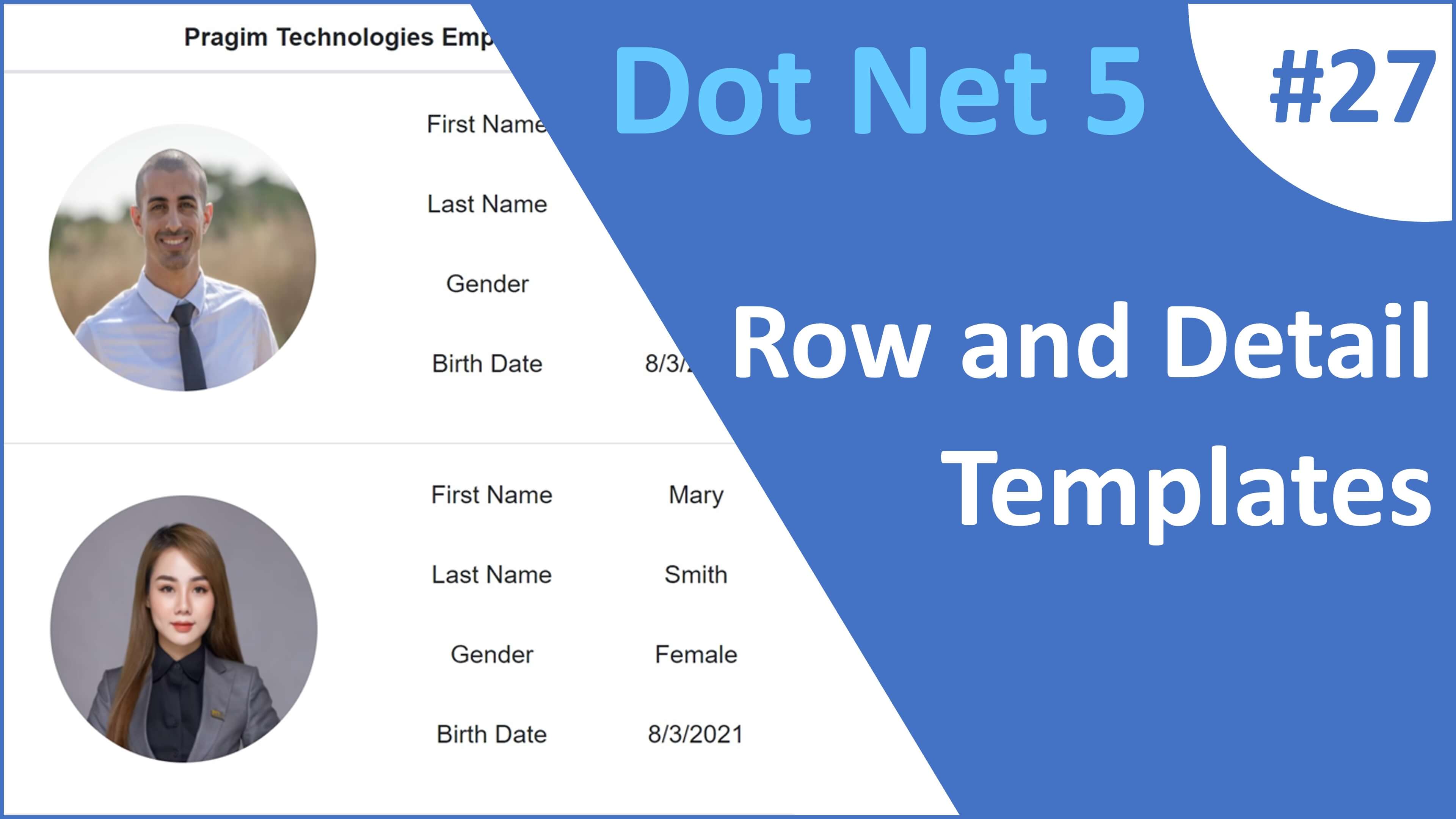 ASP.NET Core Blazor | DataGrid Detail Template