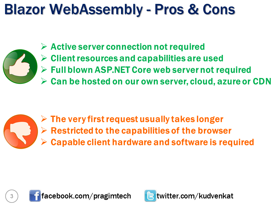 blazor webassembly pros and cons