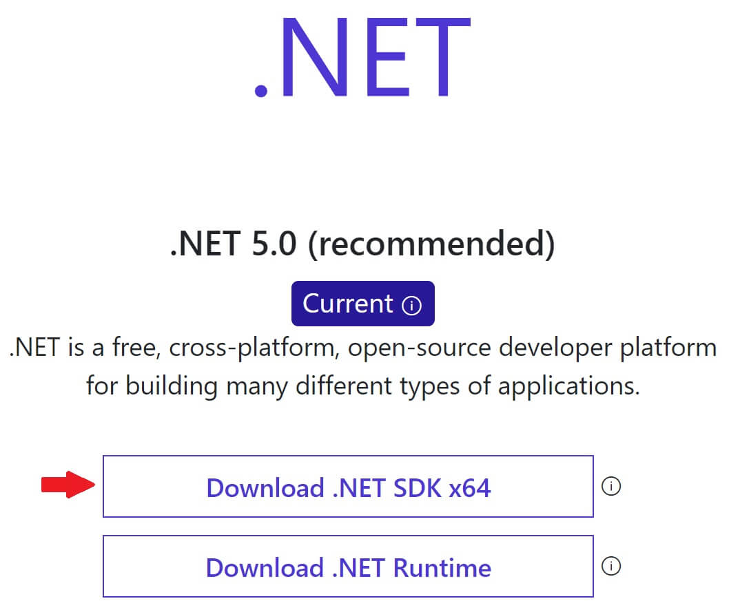 how to install .net 5