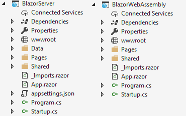 blazor server vs blazor webassembly