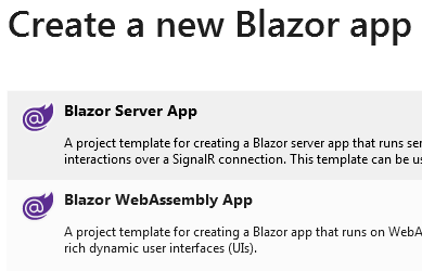 blazor webassembly app template missing